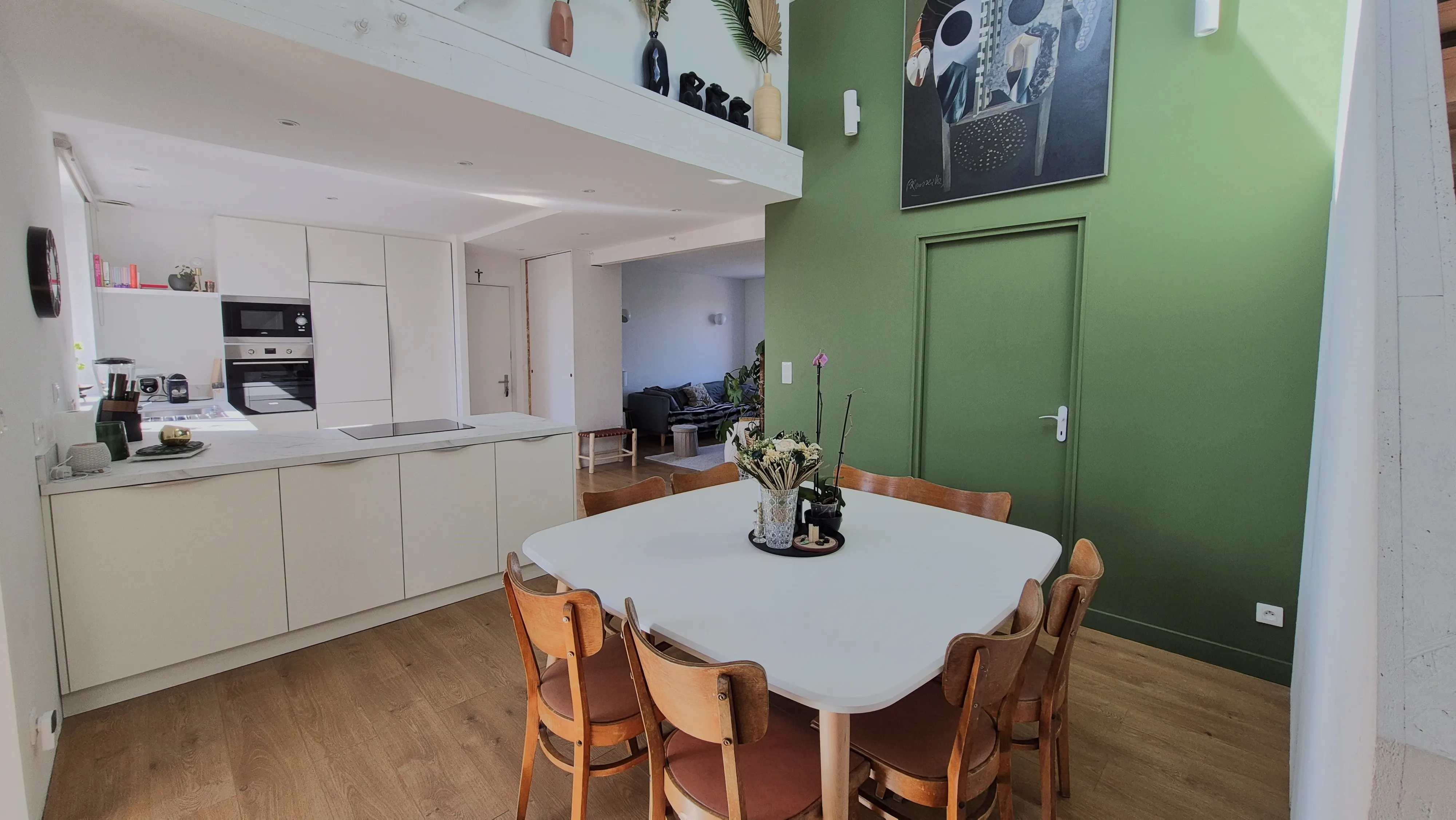 Salle a manger mur vert — Appartement, Lambersart, Lambersart