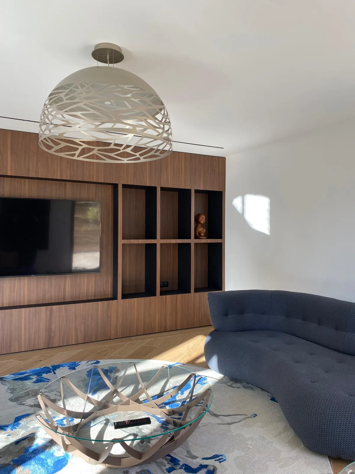 Salon meuble tv integre noyer — Maison neuve, les Weppes, Les Weppes