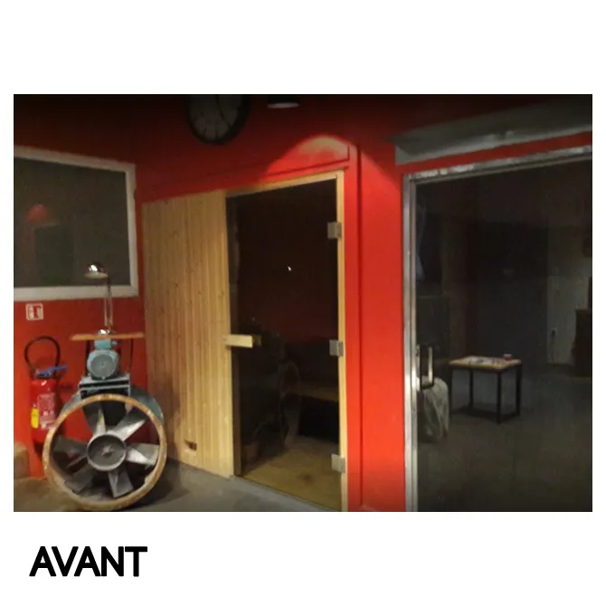 Avant travaux : Ancien espace sauna — Institut de beauté et spa, Marquette-lez-Lille