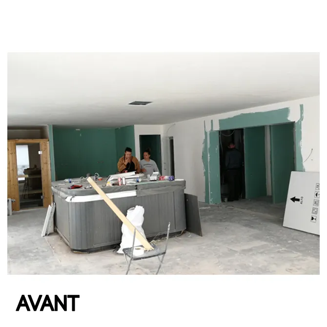 Avant travaux : Chantier pose bassin — Institut de beauté et spa, Marquette-lez-Lille