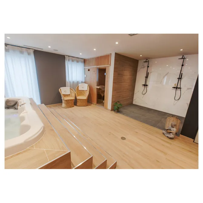 Spa privatif douche cabine bois — Institut de beauté et spa, Marquette-lez-Lille
