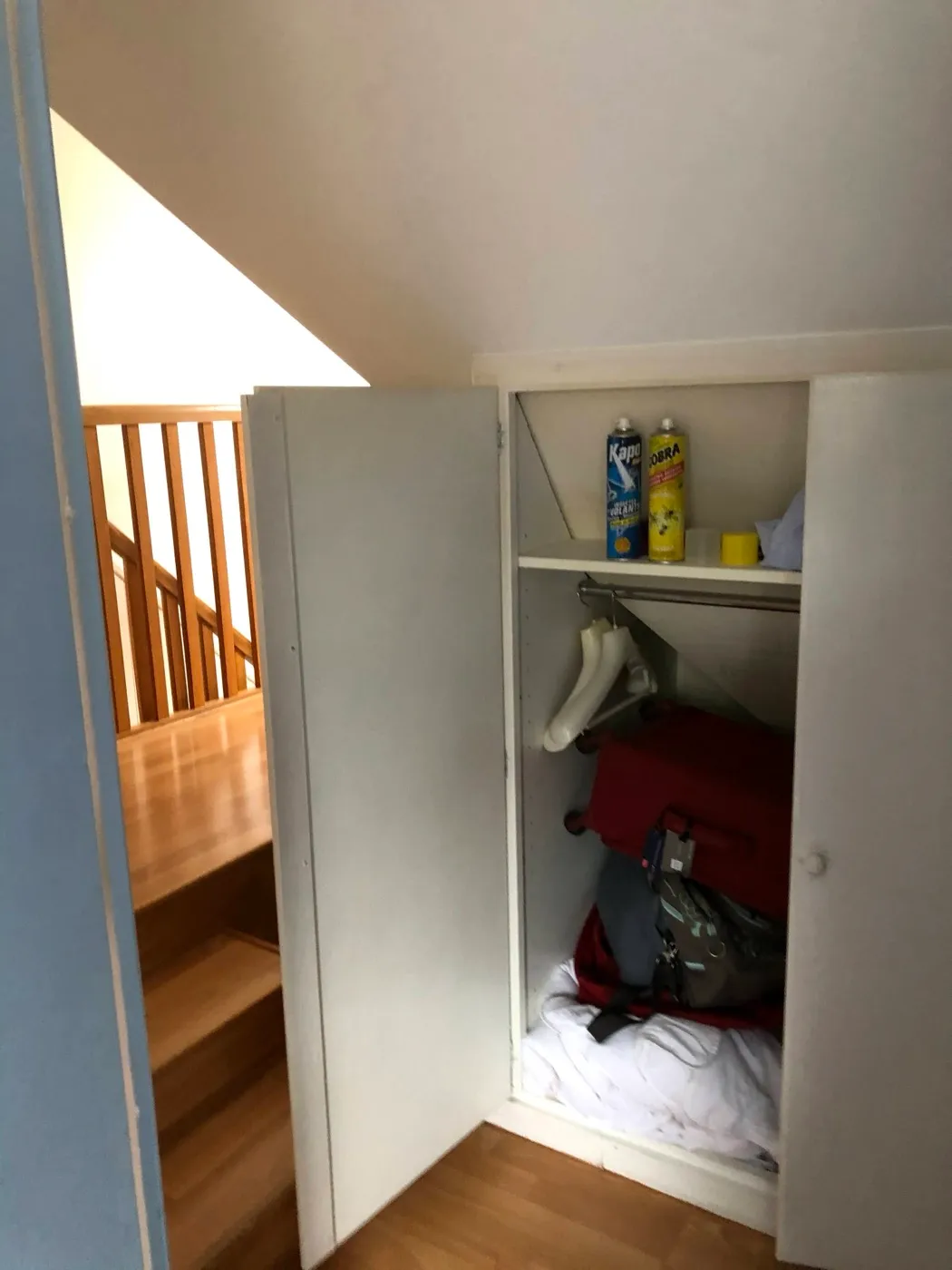 Avant travaux : Rangement sous pente — Aile de maison, Croix, Croix